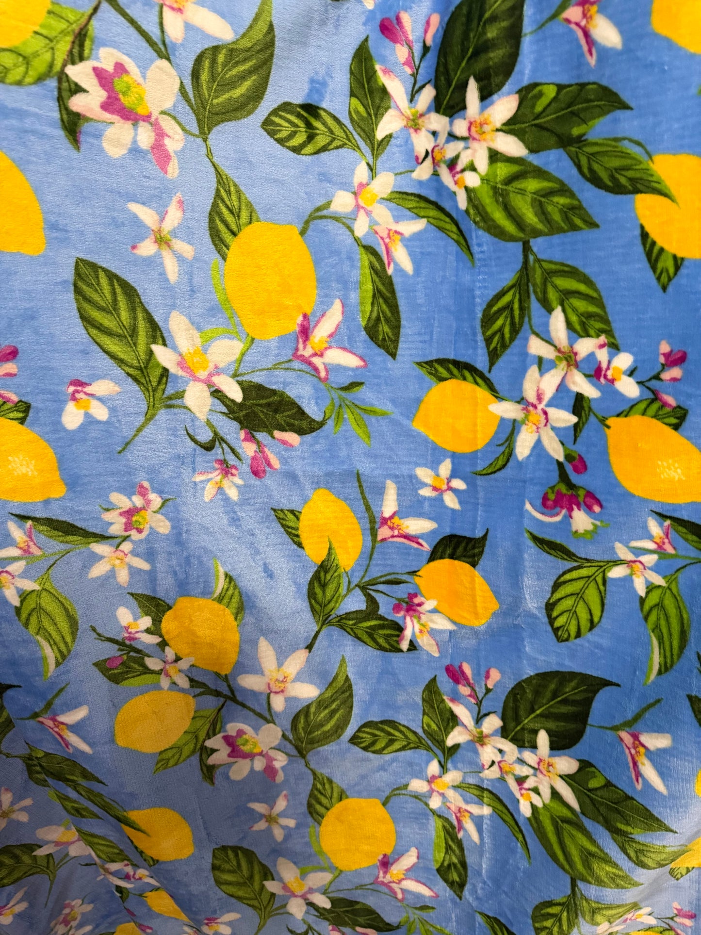 Soft Floral Blanket (About 7’ by 5’)