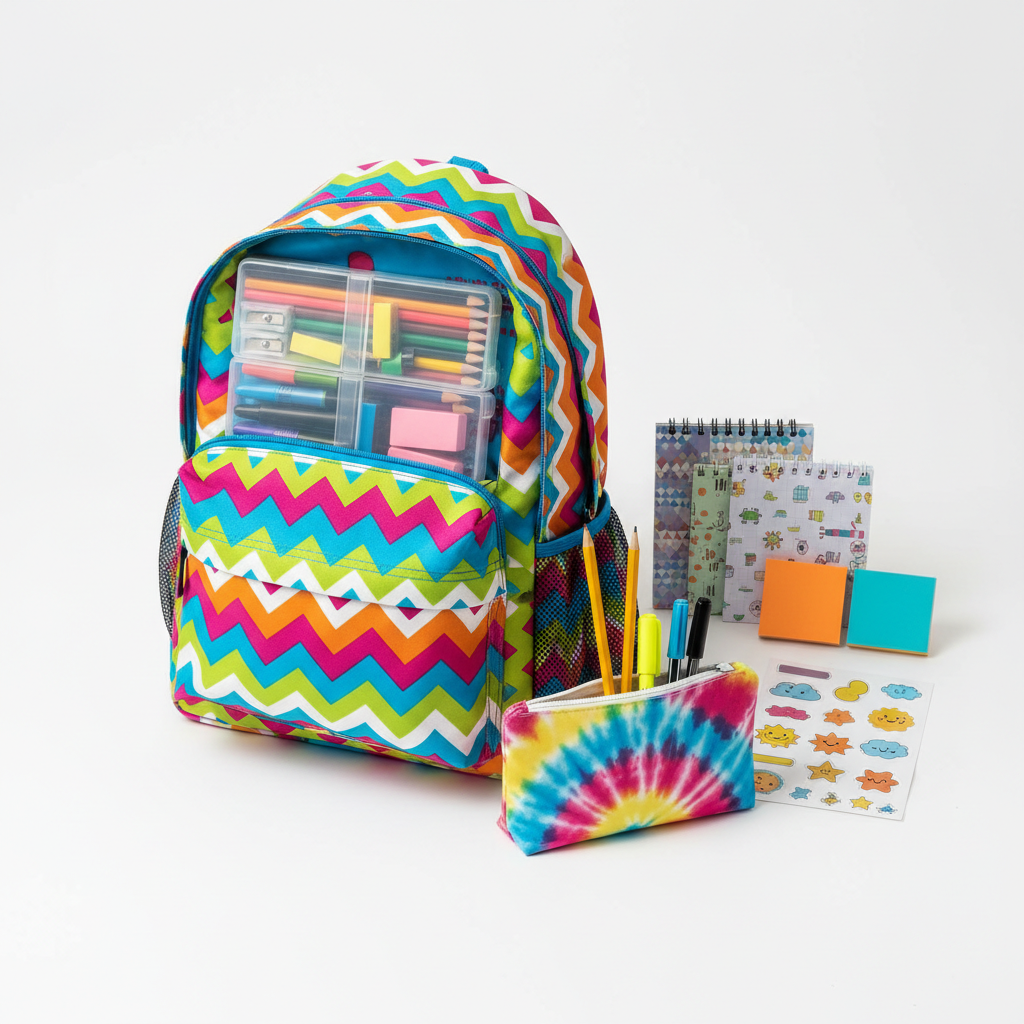 Back Pack with Pencil Boxes/Bags